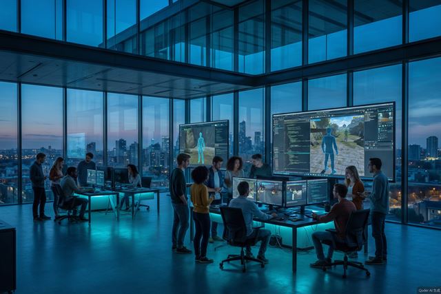 长运与高校共建智能交互联合实验室配图：研发团队协作场景